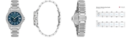Bulova Women's Diamond Accent Marine Star Stainless Steel Bracelet Watch 32mm 96R215